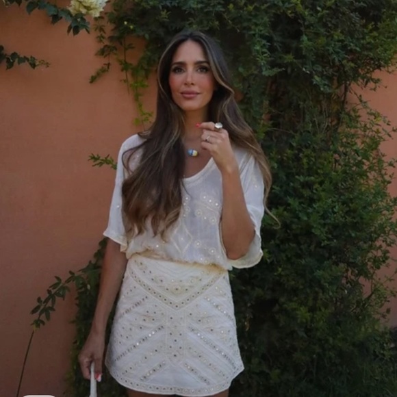 NWT ZARA Embroidered Ecru Matching Set - Picture 12 of 15